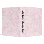 Pink Rose Fabric Vinyl Binders