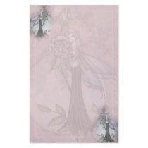 Pink Rose Fairy Stationary by Molly Harrison stationery
