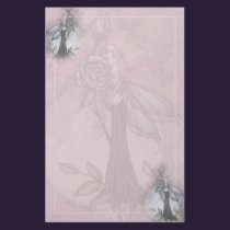 Pink Rose Fairy Stationary by Molly Harrison stationery