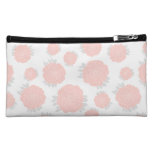 Pink Rose Floral Makeup Bags
