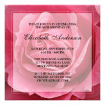 Pink Rose Flower 80th Birthday Party Announcement