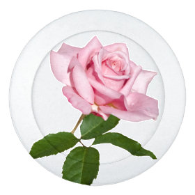 Pink Rose Flower with Dew Drops Customizable Pack Of Large Button Covers