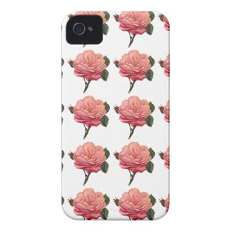 Pink Rose Flowers iPhone 4 Case