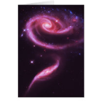Pink Rose Galaxies Card