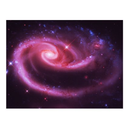 Pink Rose Galaxies Postcards