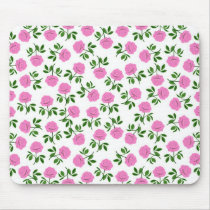 Pink Rose Garden Mousepad