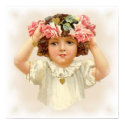 Pink Rose Garland Poster - Great Gift! posters by vintagegiftmall Pink Rose Garland Poster - Great Gift! posters