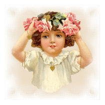 Pink Rose Garland Poster - Great Gift! posters by vintagegiftmall Pink Rose Garland Poster - Great Gift! posters