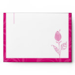 Pink Rose Graphic Wedding Envelope
