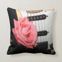 Pink rose guitar body strings pickguard music pillows