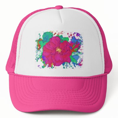 Pink rose hat by laly_sb