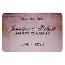 Pink Rose Hummingbird Save the Date Vinyl Magnets