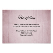 Pink Rose Hummingbird Wedding Reception Personalized Invites