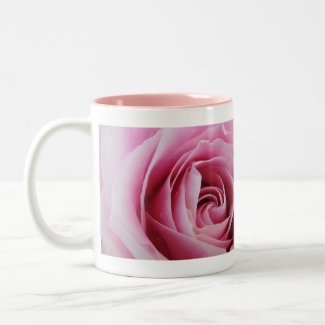 Pink Rose In The Rain Mugs