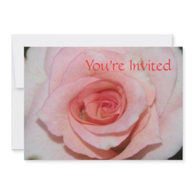 Pink Rose Invitation