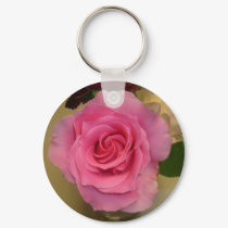 Pink Rose Keychain