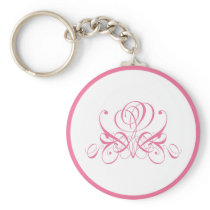 Pink Rose Keychain