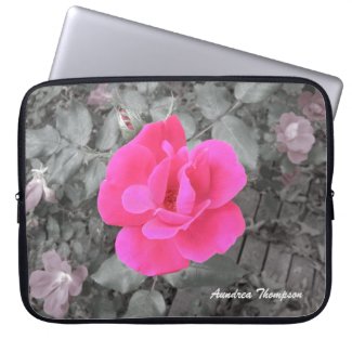 Pink Rose Laptop Sleeve electronicsbag