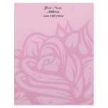 Pink Rose Custom Letterhead