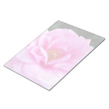 Pink Rose Lined or Unlined Large Notepad