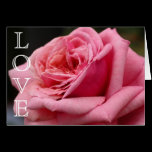 Pink Rose LOVE Card