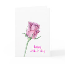 Pink Rose Mother's Day Card