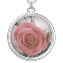 Pink Rose Necklace