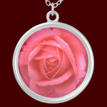 Pink Rose Necklace Red Rose Gifts Keepsake necklaces