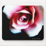 Pink Rose on Black Mousepad