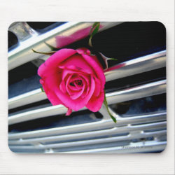 Pink Rose on Grill Mousepad mousepad