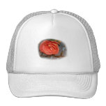 Pink Rose on Metal Mallet Bells Mesh Hat