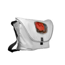 Pink Rose on Metal Mallet Bells Messenger Bag