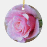 Pink Rose Painting Ornament
