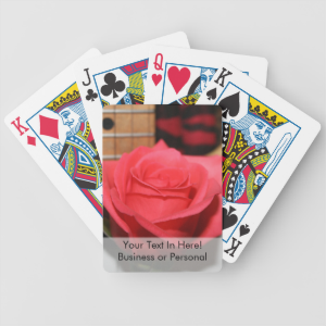 Pink rose pale hat music image bicycle playing cards