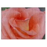 pink rose petals cutting board