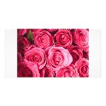 pink rose photo card