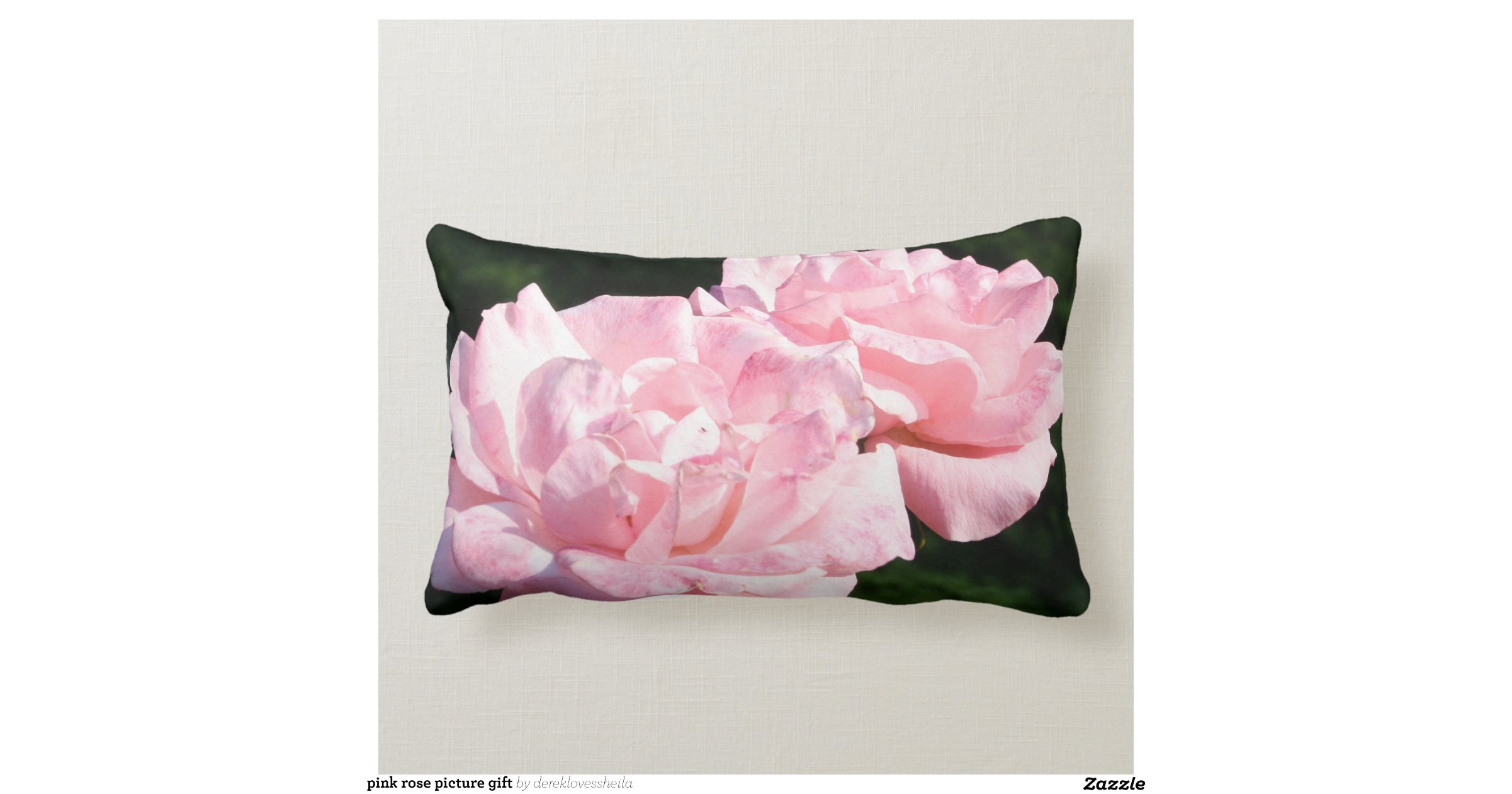 pink rose picture gift throw pillow Zazzle