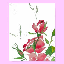 Pink rose Print