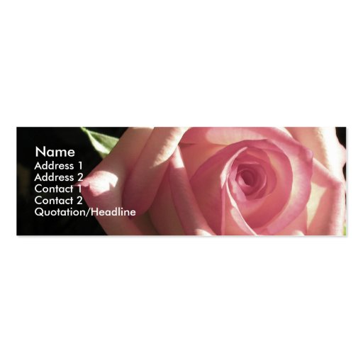 Pink Rose Profile Card Business Cards