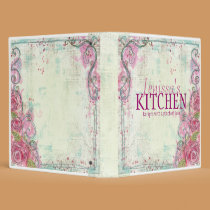 Pink Rose Recipe Binder binders