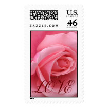 Pink Rose Romantic Stamp