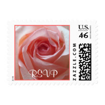 Pink Rose RSVP postage