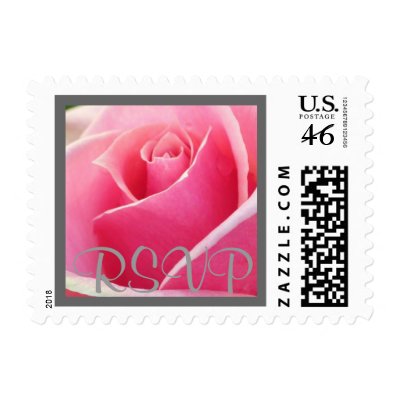 Pink Rose RSVP Stamp