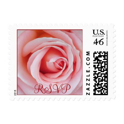 Pink Rose RSVP Stamp