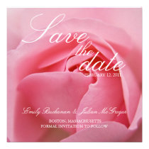 Pink Rose • Save the Date Announcement invitations