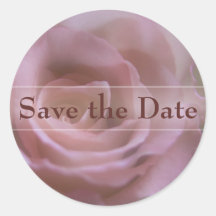 Pink Rose • Save the Date Sticker