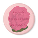 Pink Rose, Save the date wedding magnets magnet