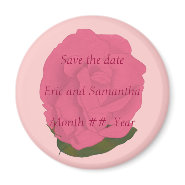 Pink Rose, Save the date wedding magnets magnet