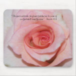 Pink Rose Scripture Mousepad Pink Rose Scripture Mousepad
