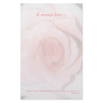 Pink Rose Scripture Stationery